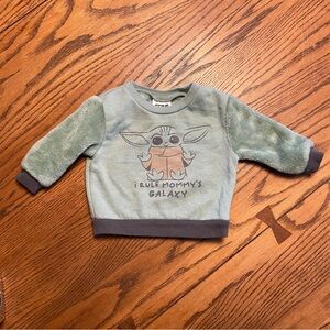 Star Wars Yoda Kids Shirt - Green and Gray 6-9 months